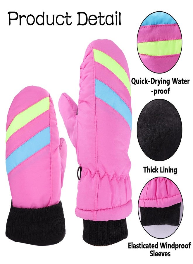CaySep Winter Ski-Gloves for Boys Girls Water-Resistant Warm Snow Gloves for Outddor Activities（Kids 2-5 Years） - Image 5